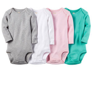 Baby Girl 4-pk Pointelle Bodysuits Long Sleeve